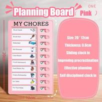 Reusable Plastic Daily Planner Memo Board Self Discipline Check List Kid Task Planning Board Stationery School Supplies