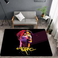 Raperis 2-2pac Dainininkas T-Tupac Koridoriaus Kilimas Neslystantis Skalbimo Kambario Kilimėlis Skalbimo Dekoras Balkonas Vaiko Svetainė Tualeto Kilimas 70cmx100cm