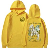Anime Jojo Bizarre Adventure Hoodies Dio Brando Jotaro Kujo Manga Graphic Sweatshirts Men's Women Long Sleeves Fleece Pullovers S yellow