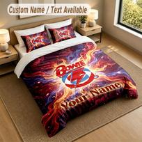 Bedding Set 1 Duvet Cover 2 Pillowcases David Bowie Print Soft Bed Linen Bedroom Decor 180cmx210cm