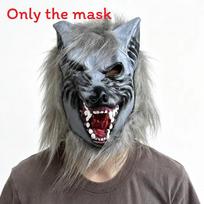 Wolf Head Latex Mask For Horror Costume Trick Or Treat Festival Decorations Style 1