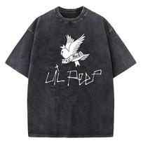 Lil Peep Cry Baby Washed Shirt Cotton High Quality Male Y2k Women Gothic Top Tees Pop Culture Punk Streetwear Y2k 2000s S black
