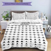Aircraft 3pcs Bedding Set Duvet Cover Closure Includes 1 Duvet Cover & 2 Pillowcases for All Seasons Bedroom Home Dorm Decor 135cmx200cm