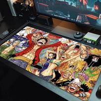 One Piece Mouse Pad Large Gaming Table Cushion Nonslip Laptop Tablet Big Mousepad Xxl Mat Mini Pc Playmat With Lock Edge 30cmx80cm(11.8x31.5inch) brown