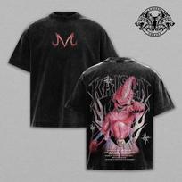 Kid Buu Anime Grafinis Rūgštinio Plovimo Marškinėliai Vintage Retro Per dydžio Gatvės Apranga Majin L black
