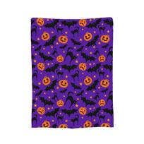 Halloween Bats Blanket Fleece All Season Multi-function Lightweight Thin Throw Blankets for Sofa Car Rug Piece Size: 75*100cm, Weight: 230 GSM black