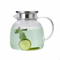 Glass Water Pitcher with Lid Large Capacity Borosilicate Jug Cold Carafe for 1100ML