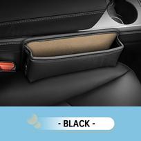 Car Seat Gap Organizer Storage Box Leather For Hyundai Tucson ix35 Santa Fe Bayon Palisade Elantra Sonata Ioniq Kona Accessories juoda