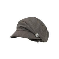Big Head Circumference Pleated Octagonal Hat British Style Eequestrian Hat Painter Hat  Streetwear gray