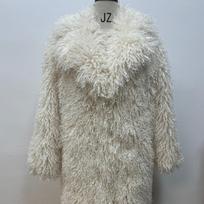 Long Imitation Fur Coat Long Hair Artificial Fur Winter Warm Lapel High-end Coat XXL gray