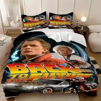 Duvet Cover Pillowcase Back To The Future Casal Bedding Set Adults Boy Girl Bedroom Decoration Single/Double/Queen Large Size Gi 100×135cm