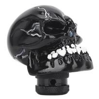 Skull Head Stick Manual Shift Knob Lever Modified Shifter Gear 8MM   10MM   12MM AdaptersBlack