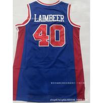 Detroit Pistons Embroidered Basketball Jersey Rodman 10 33 11 32 30 3 Mens Uniform M