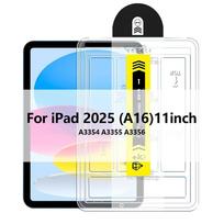 Tempered Glass for iPad Air 13 11 5 4 3 M3 M2 Pro13 M4 A16 11th 2025 12.9 Screen Protector 10 9 10th 9th Mini 7 6 Instant Film For iPad 2025 A16 white