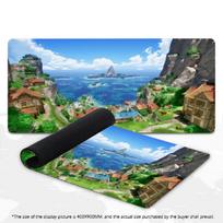XXL Gaming Mouse Pad Voxel Island Zelda Coastal Town Sci Fi Cliff Landscape Non Slip Desk Mat For PC Keyboard Gaming Decor 600x300x2mm