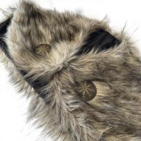 Men's Viking fur collar shawl medieval warrior fur cape halloween cosplay cosplay costume black