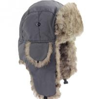 Waterproof Winter Hat With Ear Flaps Warm Fleece Lined Outdoor Ski Cap Cold Weather Protection Slate Gray gray
