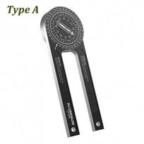 Miter Saw Protractor Aluminum 360° Rotatable Horizontal Angle Ruler Precision Laser-Inside & Outside Miter Angle Measure Finder Type A