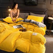 2025 Storas Magiškas Vilnos Pieno Velveto Žiemos Patalių Komplektas - 4 dalių Antklodė ir Antklodės Užvalkalas 48*74cm Pillowcases Pair 0.4kg brown