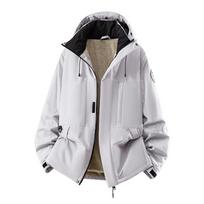 NASA Co-branded Unisex Outdoor Detachable 3-in-1 Mountaineering Jacket (Men's/Women's Autumn/Winter Style) gray