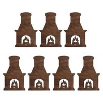 Cozy Winter Home Decorations 7Pcs 3D Light-Up Wooden Reindeer Christmas Decor with Warm LED Backlight, Peel And Silhouette Lights Stick Rustic B