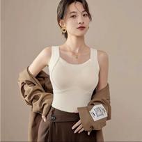 Cashmere silk thermal vest can be worn outside bra fixed coaster thermal underwear thickened winter primer m ( 35-50kg ) beige