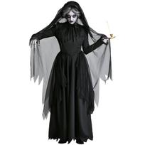 Cosplay Halloween costume, night wandering soul female ghost costume, witch death robe, nightclub carnival party ds costume L gray