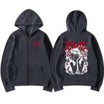 Japoniški Anime Tomie Junji Ito Užtraukiamas Džemperis Vyrams Moterims Vintage Manga Siaubo Užtraukiama Striukė Unisex Laisvalaikio Vilnos Užtraukiamas Džemperis L black