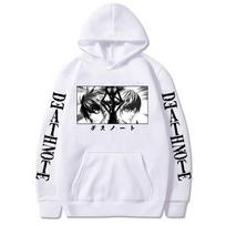 Japanese Anime Death Note Cool Graphic Hoodies Vintage Oversized Hooded Sweatshirt Long Sleeves Cotton Hoodie Men Women Clothes L