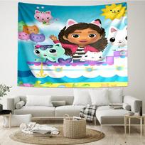 Gabby Print Tapestry, Backdrop, Easy Setup, Ideal for Bedroom, Office & Living Room, with Aesthetic Wall Hanging Decor. 150cmx200cm