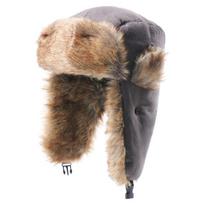Unisex Suede Fleece Hat Winter Warm Windproof Ear Protection Beanie Skiing Snowboarding Outdoor Gray