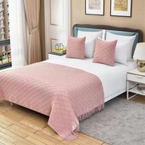 European-style Simple New Four Seasons Universal Diamond-shaped Siesta Blanket Blanket Sofa Blanket Knitted Blanket Bed Cover Air-conditioning Blanket 127*182CM