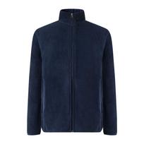 Men's Embroidered Polar Fleece Winter Jacket - Warm, Casual, Plus Velvet 3XL (95-105 kg) black