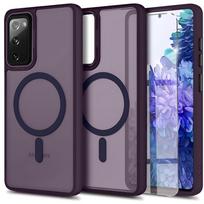 Samsung Galaxy S20 FE Case, for MagSafe, ERBORD Matt Case, Dark Purple + Screen Protector