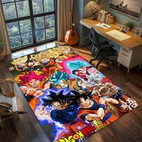 Dragon Ball Goku Anime kilimas Didelis kilimas Neslystantis plaunamas grindų kilimėlis Žaidėjo kambarys Miegamasis Namų dekoras -QJY 60x90cm white