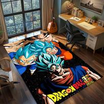 Dragon Ball Goku Anime kilimas Didelis kilimas Neslystantis plaunamas grindų kilimėlis Žaidėjo kambarys Miegamasis Namų dekoras -QJY 60x90cm blue