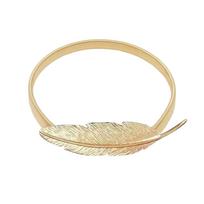 Elastically Curtain Tieback Elk Feather Curtain Binding Strap Curtain Rope Holder Hooks Gold-Feather