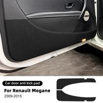 Carbon Fiber Style Door Anti-Kick Pad for 2009-2015 Renault Megane 3 III MK3 Interior Sticker Leather Texture