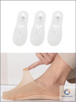 3 Pairs Ultra Thin Low Cut No Show Socks with Cotton Sole Silicone Anti Slip Grip Invisible Boat Socks for Summer One Size