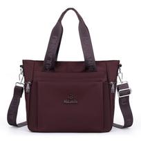 Versatile Nylon Tote Bag with Webbing Handles Zipper Pockets Adjustable Crossbody Strap Casual Shoulder Purse for Women Daily gray