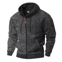 Men S Heavyweight Fleece Lined Hooded Sweatshirt Vintage Casual Workwear With Pockets XXXL gray