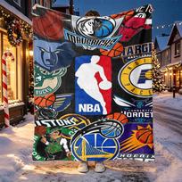 NBA basketball Pattern Blanket for Home Decoration, Bed, Sofa, Car Travel, Camping, Suitable for All Seasons, Birthday Christmas Gift 100cmx150cm