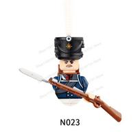 MOC Medieval Military Soldier Figures Napoleon Building Blocks Cavalry Shield Armor Assembled Accessories Toys KID Gift N001-024 black