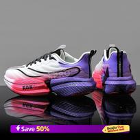 Marathon Carbon Plate Running Shoes Breathable Lightweight Men Women Athletic Nonskid Sneakers Track Field Sports 46 white