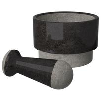 IKEA ADELSTEN 20201620 Pestle Marble Black & Mortar, gray