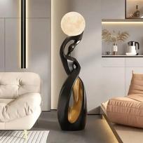 Creative Art Living Room LED Floor Lamp Next to TV Cabinet Home Decoration Sculpture Abstract Nordic Bedroom Lighting Fixtures gray