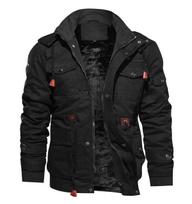 Large Cold Protection Work Military Mods Fleece American Outdoor Black JP XL [KEFITEVD] Men's Jacket, Size, Outerwear, Thick, Autumn/Winter, Blouson, black