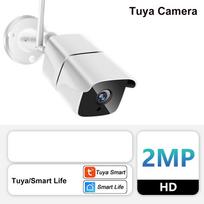 Tuya Bullet IP kamera Lauko 120° plataus kampo 1080P saugos kameros WiFi išmanusis namas Judesio aptikimas Metalinis korpusas Webcam Alexa Tuya Camera