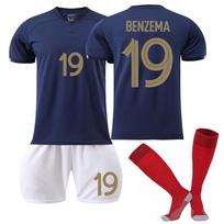 22/23 France Home Jerseys Vaikiškų futbolo treniruočių kostiumų rinkinys 28 auksas