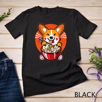 2025/Kawaii Ramen Anime Welsh Corgi Dog Otaku Japanese Noodles T-Shirt Unisex T- Unisex T-Shirt M white